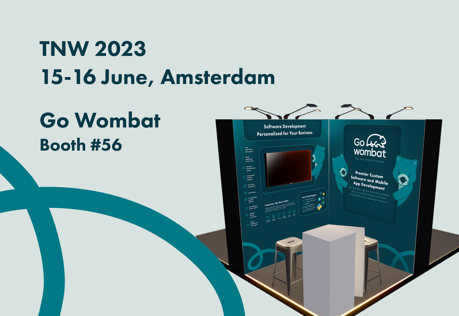 You can meet Go Wombat at booth #56 at TNW 2023 in Amsterdam. We will be there on 15-16 June.