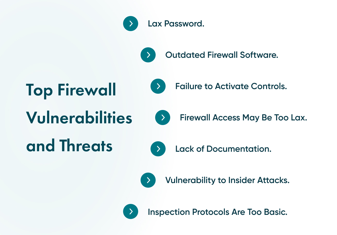 Firewalls are your immediate protection from the outside world. Using them as part of your cybersecurity plan will go a long way in protecting your systems.